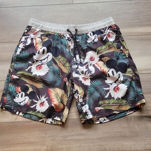 Neff/Disney Mickey Mouse Tropical Print Swim Shorts